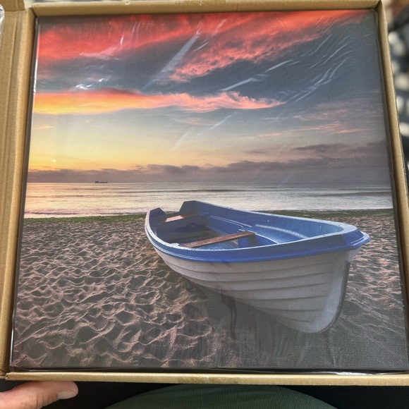 Sunset Beach 12” Canvas Set of 4 - NIB - Picture 4 of 5